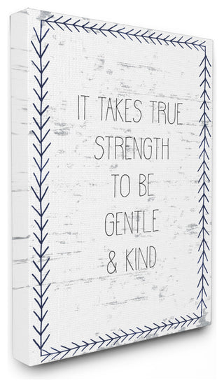 "True Strength Gentle and Kind" 24x30, Large Stretched Canvas Wall Art