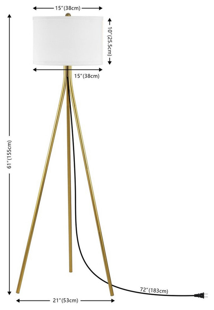 Safavieh Galilea 61" Floor Lamp, Gold