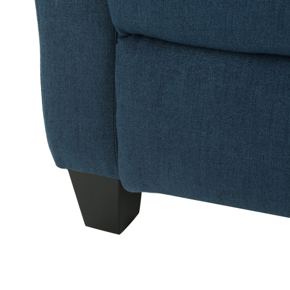 GDF Studio Monica Dark Blue Fabric Recliner