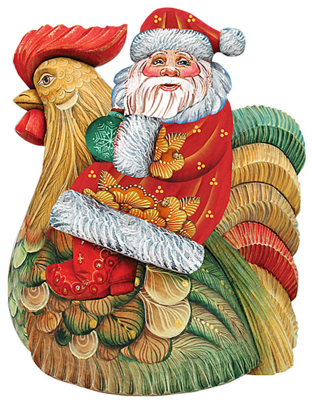 Santa Rooster Door Hanger