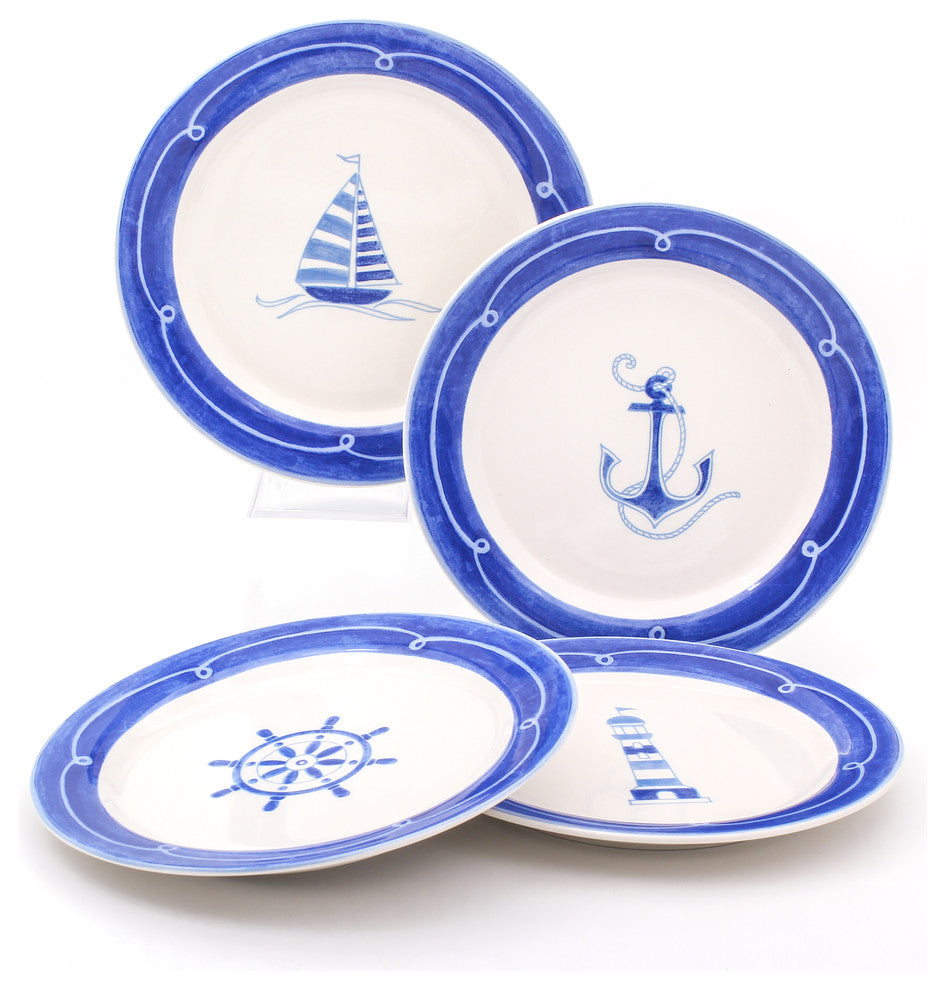 Ahoy 4 Piece Assorted Salad Plate Set