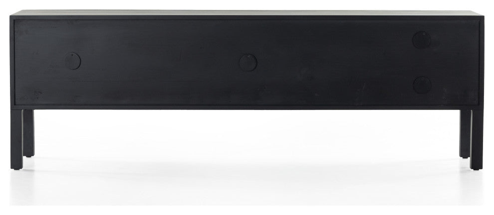 Isador Media Console, Black Wash Poplar