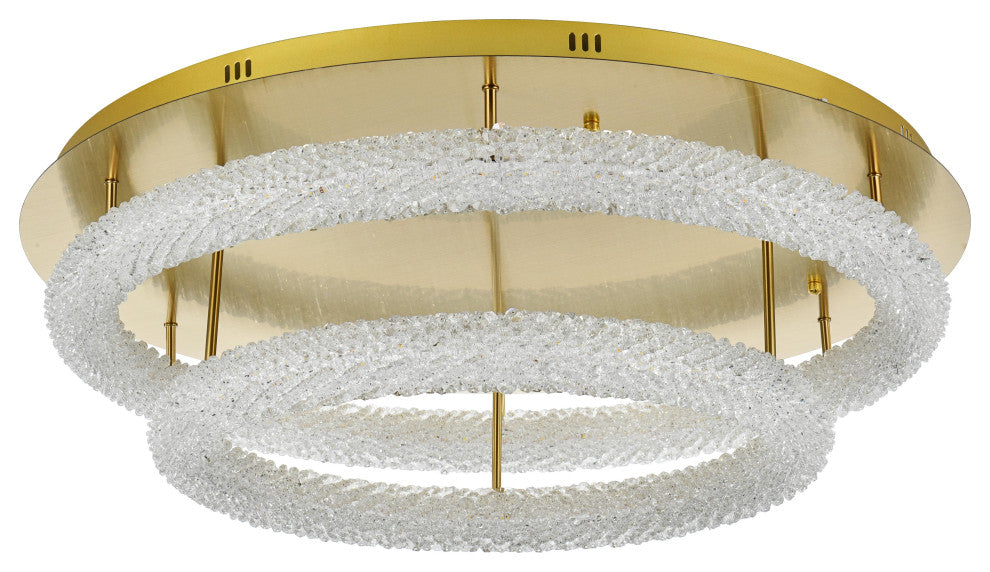 Home Living 33.5" LED Flush Mount, Satin Gold