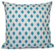Cop-Ikat Geometric Print Pillow, Turquoise, 26"x26"