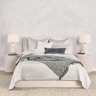 Winthrop 100% Sateen Silver Quilt by Kosas Home, Silver Gray, King