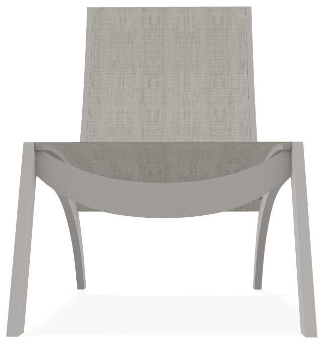 Dune Sling Stackable Outdoor Hydro-Lounge Chaise, Smoke/Warm Gray