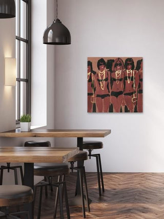 "Carmine Style" Painting Print on Wrapped Canvas, 40"x40"