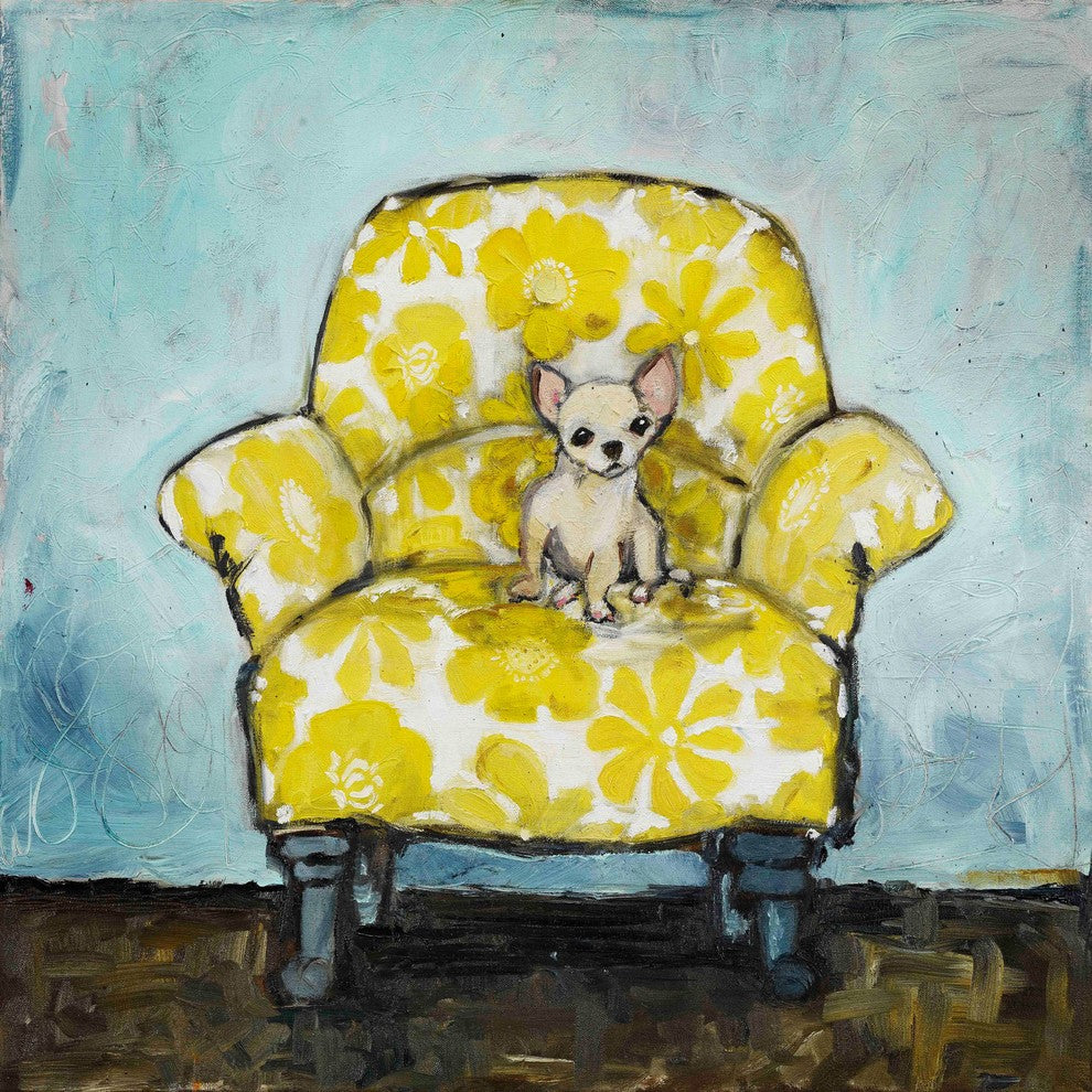 "Dog Allowed In" Painting Print on Canvas by Tori Campisi