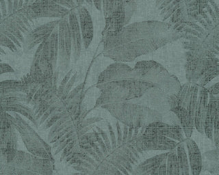 Botanical Jungle Textured Wallpaper Featuring Tropical Leaves, 373963