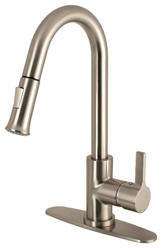 Gourmetier Pull-Down Kitchen Faucet, Brushed Nickel