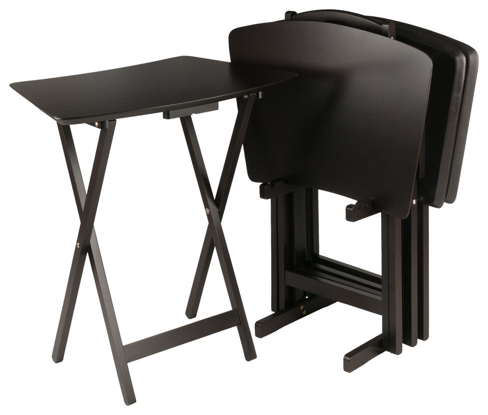Anila 5-Piece Set, Fan Shape Snack Table, Coffee