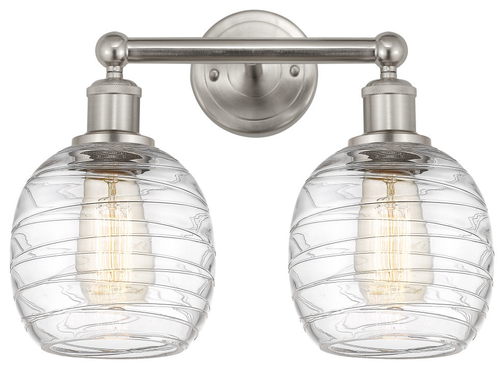 Innovations 616-2W-SN-G1013 2 Light Bath Vanity Light, Brushed Satin Nickel