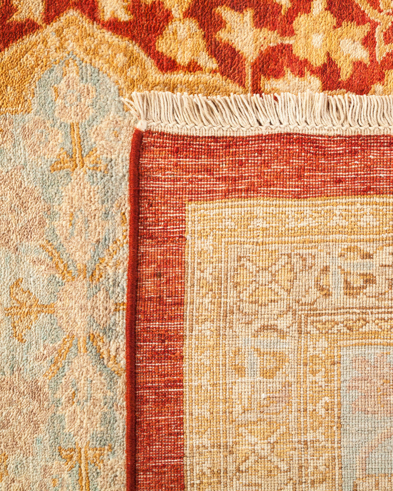 Eclectic, One-of-a-Kind Hand-Knotted Area Rug Red, 10'1"x13'3"
