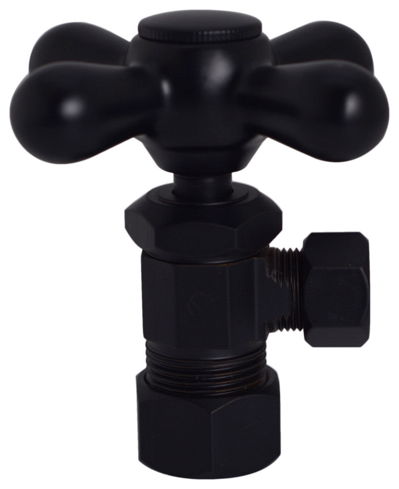 Supply Kit - 5/8" Od X 3/8" Od X 12" Corrugated In Oil Rubbed Bronze, Powder Coated Flat Black