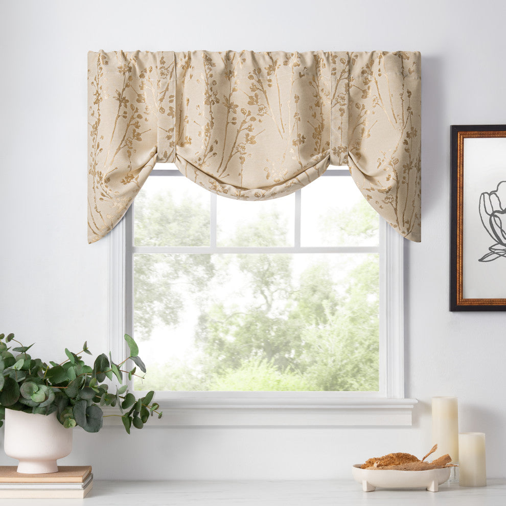 Meadow 50" x 22" Tie-up Valance, Linen
