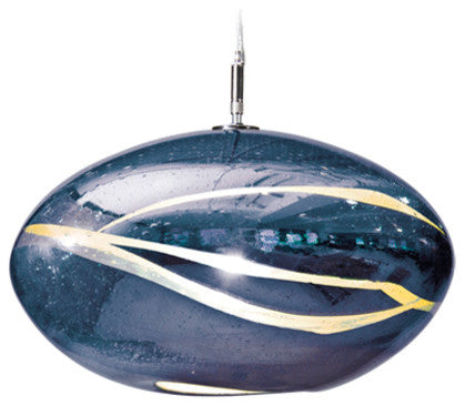 Orbit Pendant, The Vista Swirl Collection, Steel Blue