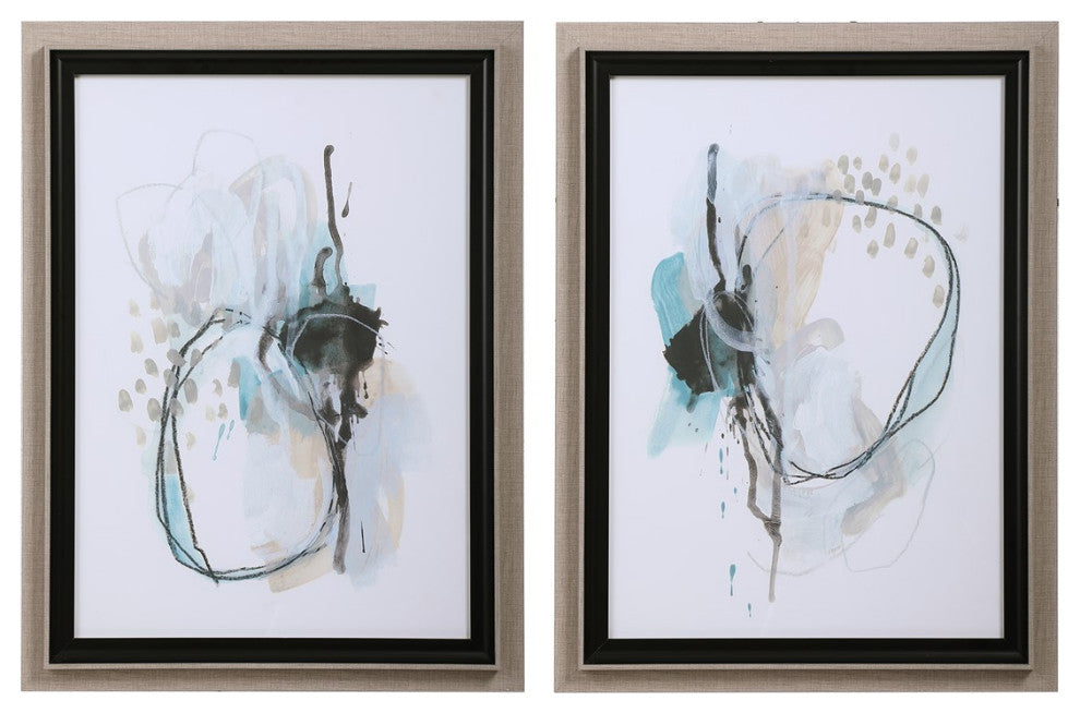 Uttermost Force Reaction Abstract Prints Set of 2 33718