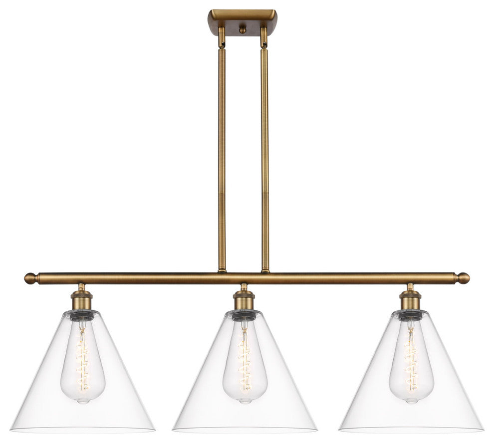 Innovations 516-3I-BB-GBC-122-LED 3 Light Island Light, Brushed Brass