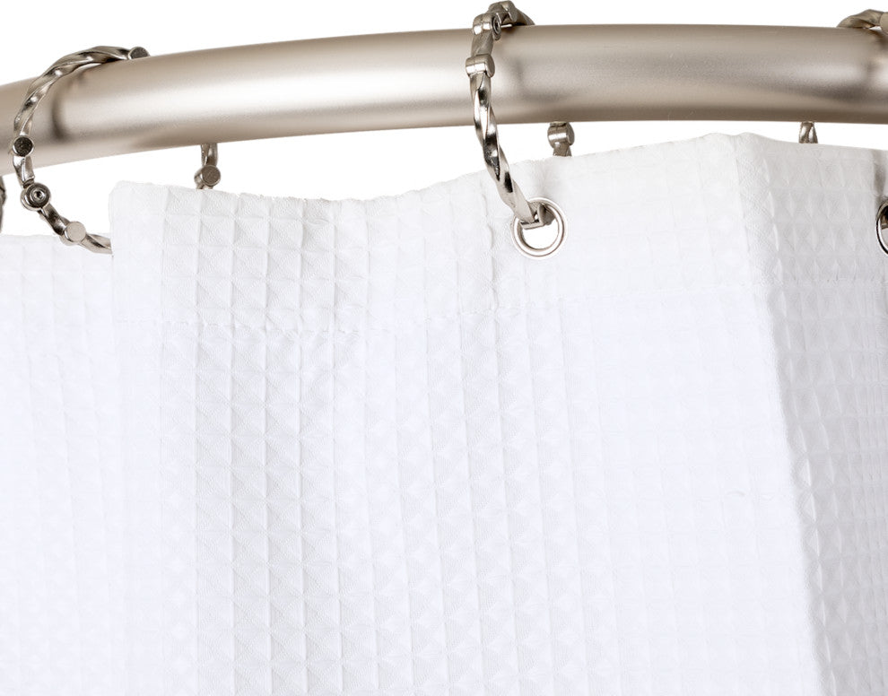 Utopia Alley Aluminum Shower Curtain Rods 60" Large Size by 25", Nickel