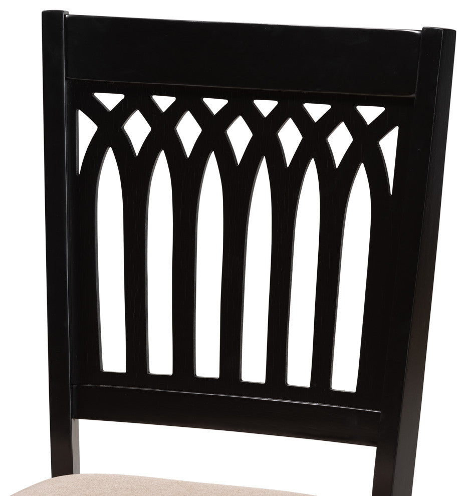 Marsala Modern Collection, Beige/Dark Brown, Dining Chair