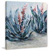 "Bluish Pink" Painting Print on Wrapped Canvas, 48"x48"