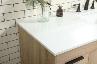 Home Living 22" Modern Mango Wood-Light Bathroom Vanity