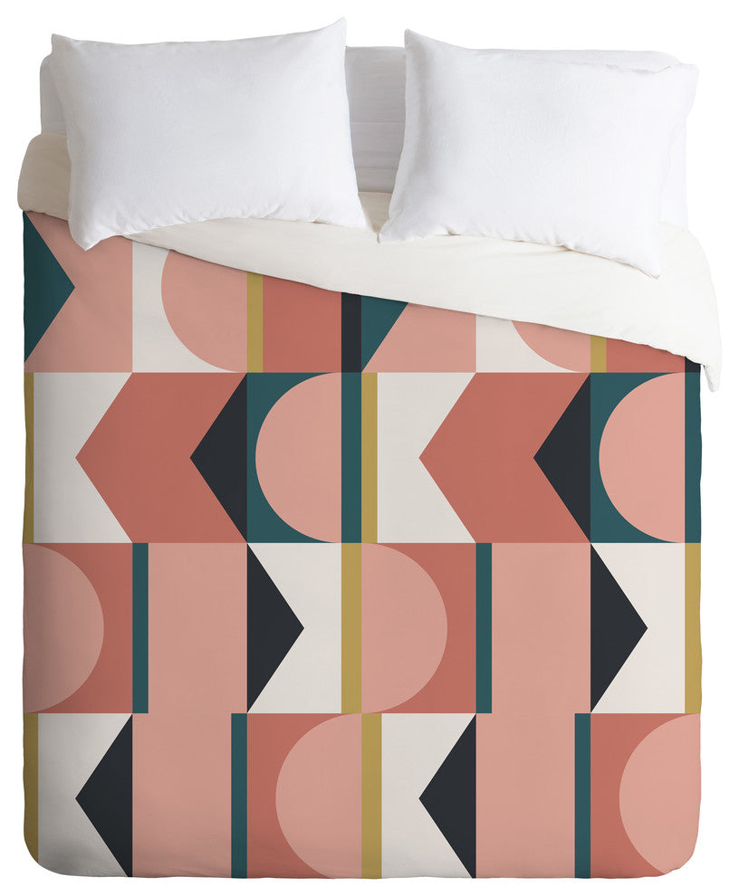The Old Art Studio Maximalist Geometric 01 Duvet Cover Set, Twin XL