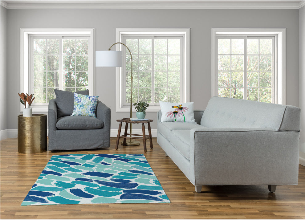 Wenstry Chenille Rug, Blue, 4'x6'
