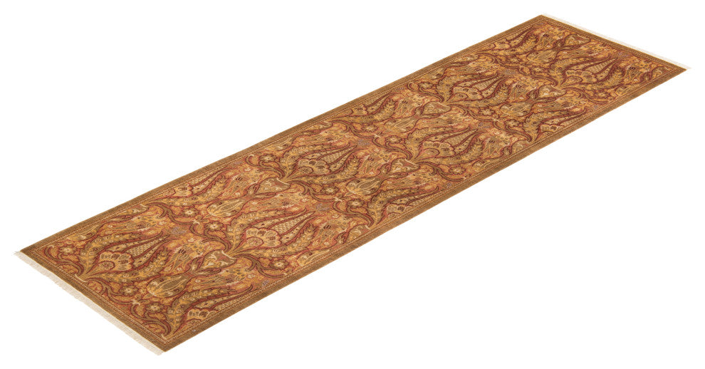 Mogul, One-of-a-Kind Hand-Knotted Runner Pink, 2'7"x9'2"