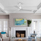 52 in White Modern Ceiling Fan without Light