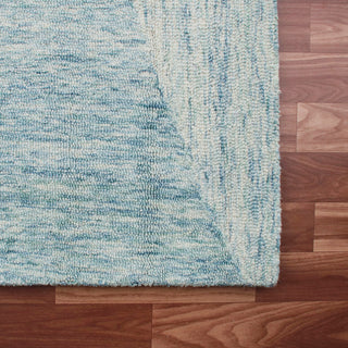 Estelle Modern Blue Abstract Hand-Tufted Wool Area Rug, 7'9" X 9'9"
