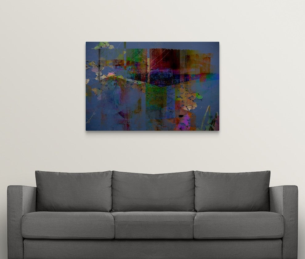 "Patchwork" Wrapped Canvas Art Print, 48"x32"x1.5"