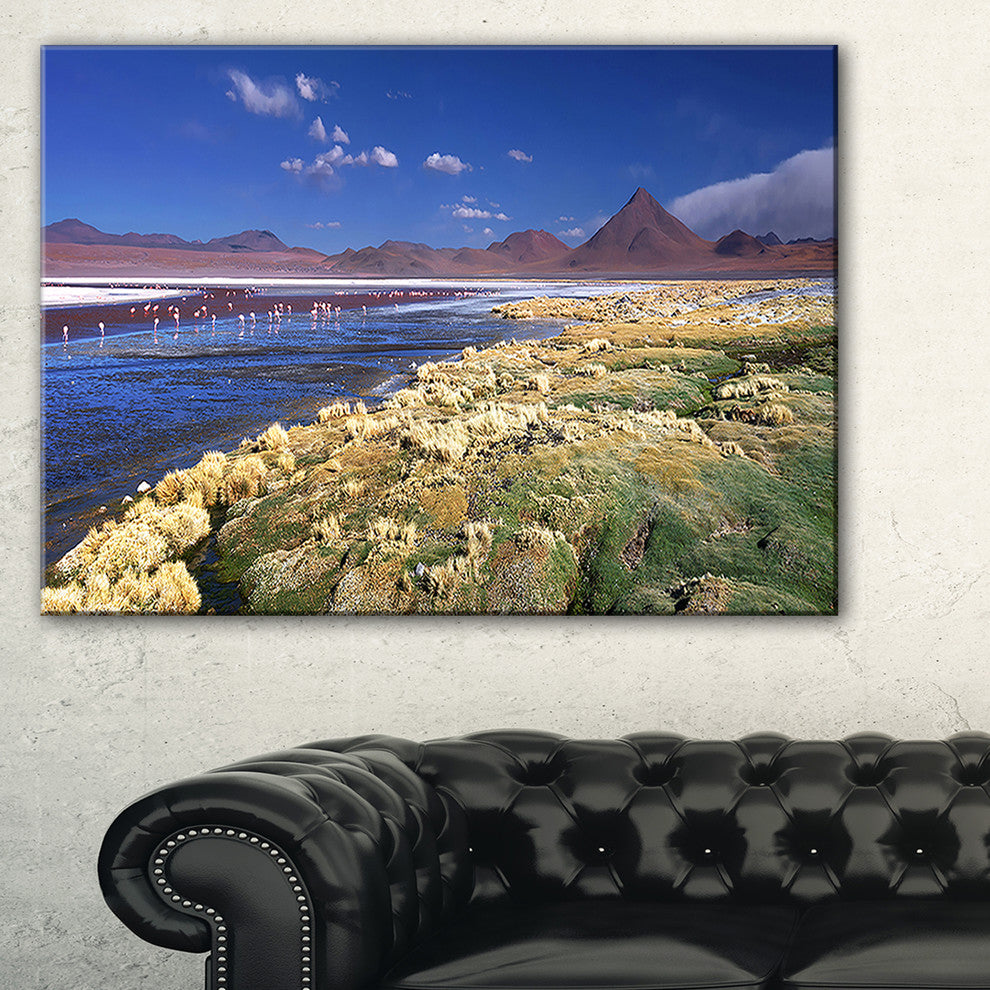 "Colorada Lagoon And Pabellon Volcano" Beach Wall Art, 40"x20"