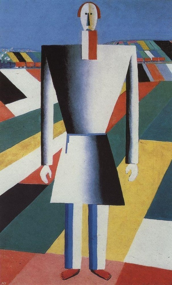 Kazimir Malevich Peasant in the Fields, 18"x27" Wall Decal