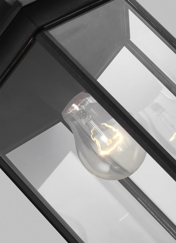 Generation Lighting Lighting Large 1-Light Downlight Outdoor Lantern, Black