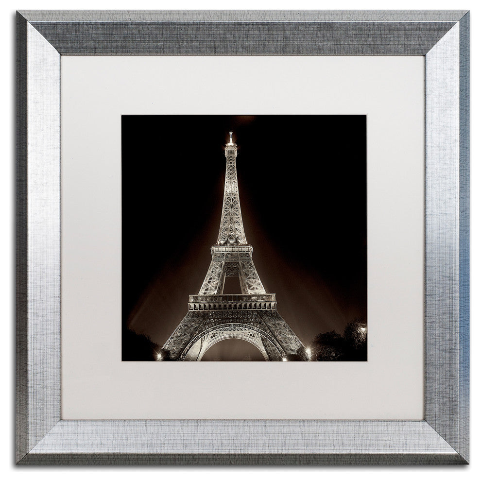 Alan Blaustein ''Tour Eiffel II'' Art, Silver Frame, White Mat, 16x16