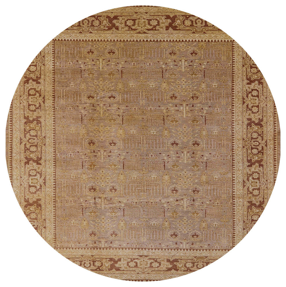 Ahgly Company Indoor Round Mid-Century Modern Area Rugs, 7' Round