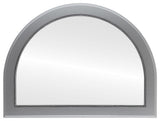Yvonne Framed Mantel Mirror, Crescent Cathedral, 42.4"x31.4", Silver Spray