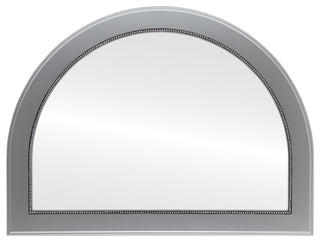 Yvonne Framed Mantel Mirror, Crescent Cathedral, 42.4"x31.4", Silver Spray