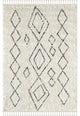 Abani Willow WIL130A Moroccan Diamond Print Ivory and Grey Area Rug