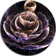 Purple Ideal Fractal Flower With Pollen, Floral Round Wall Art, 36"