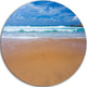Peaceful Atlantic Seashore Portugal, Beach Disc Metal Wall Art, 11"