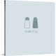 Shake it Up - minimalist retro kitchen art Wrapped Canvas Art Print, 24"x24