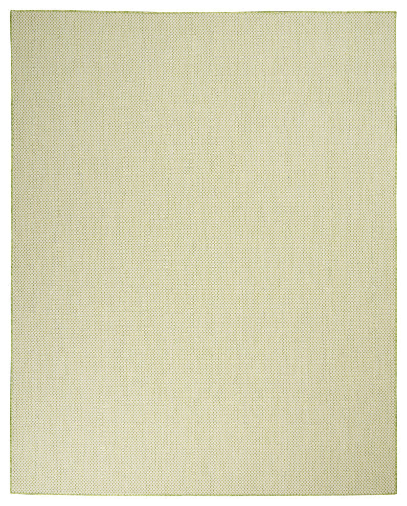 Nourison Courtyard 7' x 10' Ivory Green Modern Area Rug