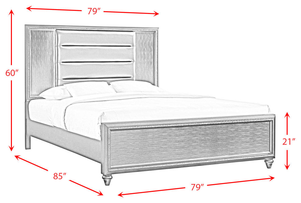 Picket House Furnishings Faris Panel 5PC Bedroom Set in Black