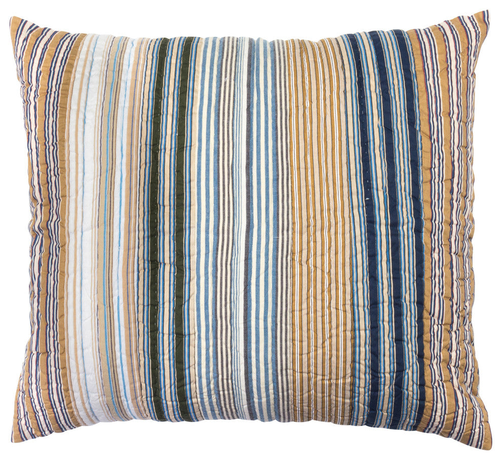 Wilson Striped Quilted Euro Pillowcase Sham