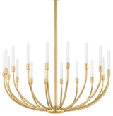 Corbett Lighting 481-28 Amalthea 28"W Candle Style Chandelier - Vintage Brass