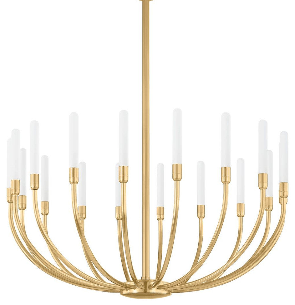 Corbett Lighting 481-28 Amalthea 28"W Candle Style Chandelier - Vintage Brass