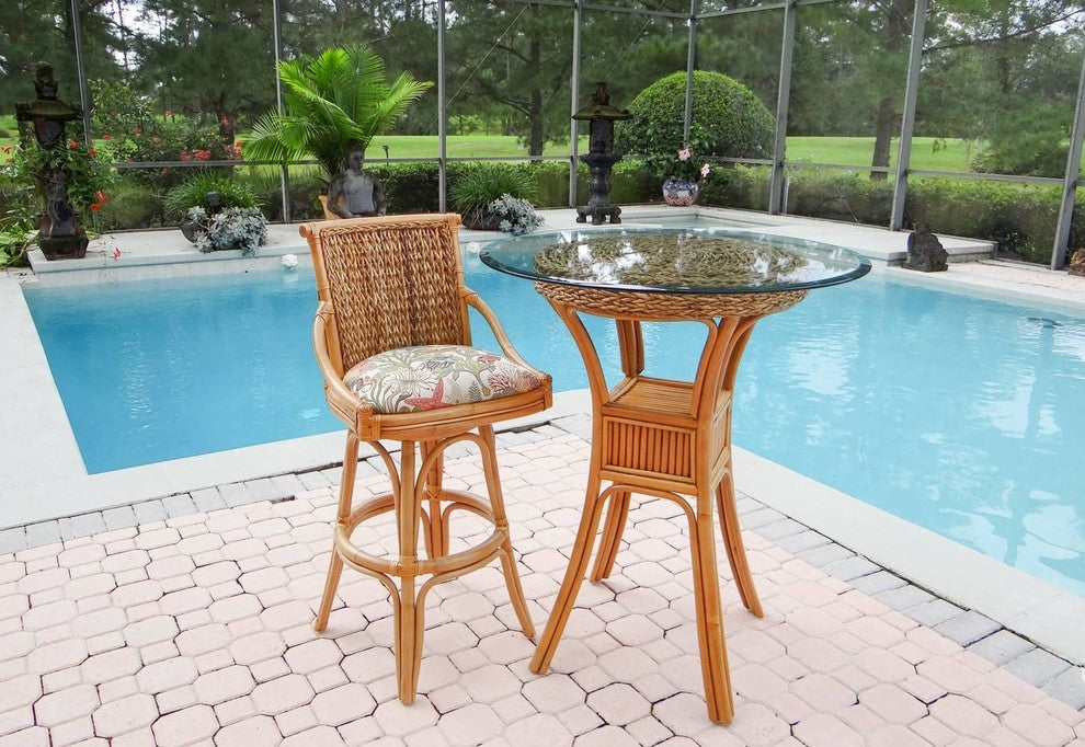 Balboa 30" Barstool In Antique Honey With Escapade Sand