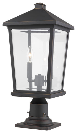 Z-Lite 568PHBR-533PM Beacon 2 Light 22" Tall Outdoor Pier Mount - Oil Rubbed